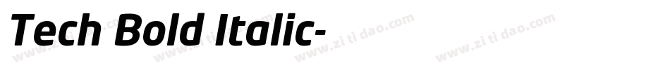 Tech Bold Italic字体转换